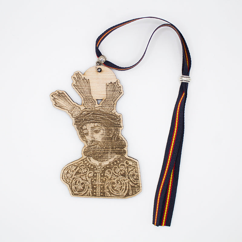 Amuleto Cristo de la Sentencia Macarena para coche y retrovisor