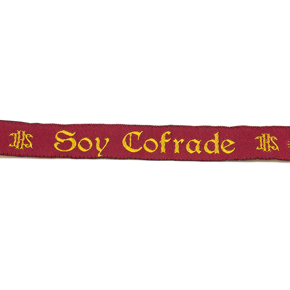 PULSERA DE TELA BORDADA SOY COFRADE