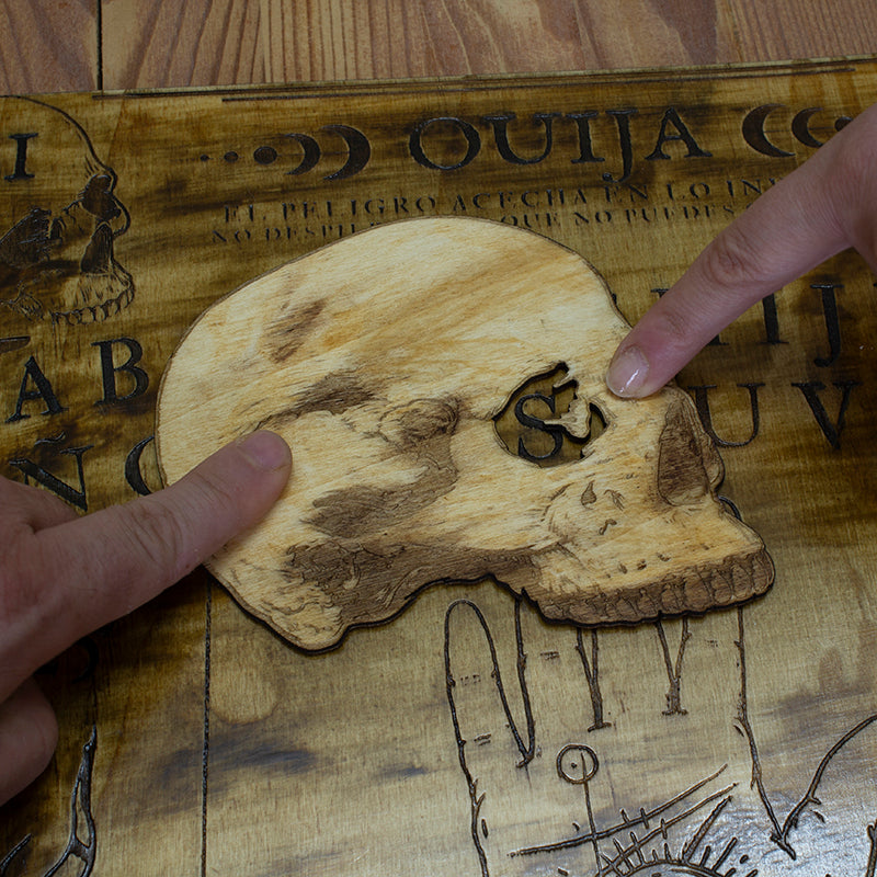 TABLERO OUIJA ARTESANAL EN MADERA HECHA A MANO