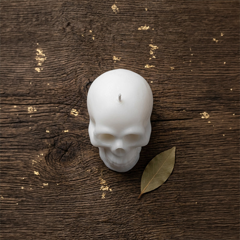 VELÓN CALAVERA SANTA MUERTE BLANCA PARA SALUD, PROTECCIÓN Y PURIFICACIÓN ESPIRITUAL