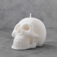 Velón Cráneo Santa Muerte Blanca ritualizado para salud, protección y limpieza espiritual
