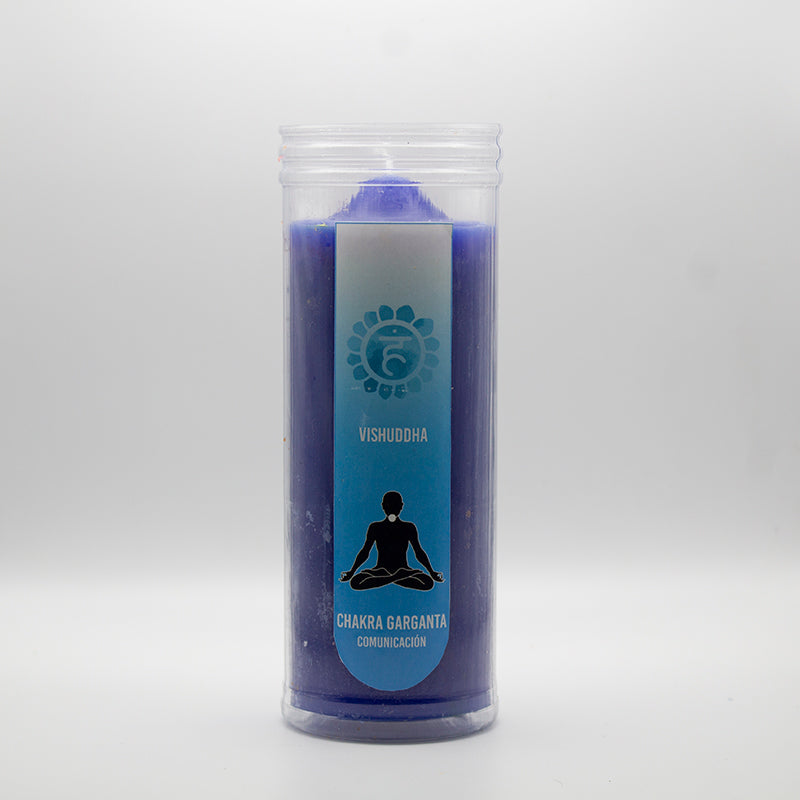 Velón azul Chakra Garganta Vishuddha para Reiki