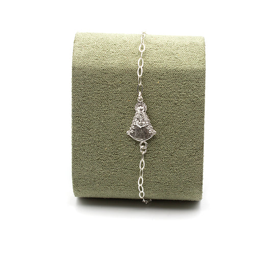 PULSERA VIRGEN DEL ROCÍO EN PLATA DE LEY 925 – SILUETA