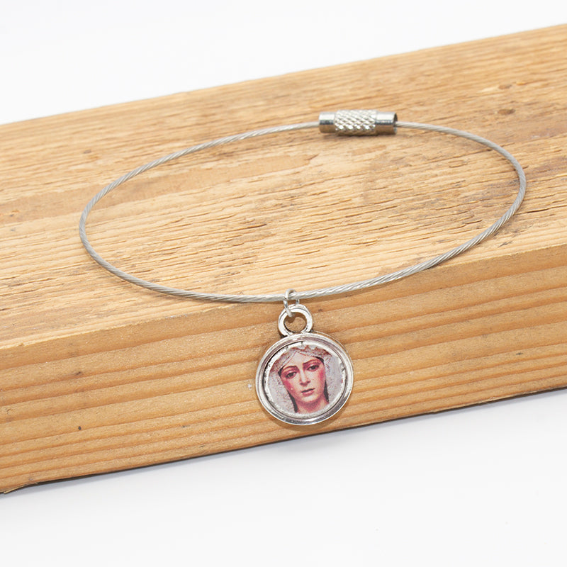 PULSERA ACERO INOX. ESPERANZA MACARENA CAMAFEO